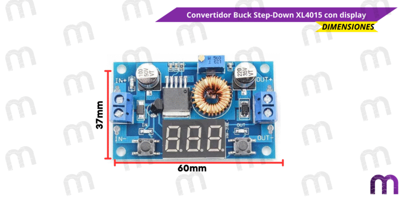 Convertidor Buck Step-Down XL4015 con display