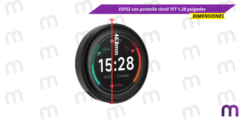 tft 1.28 ESP32 con pantalla táctil TFT 1.28 pulgadas