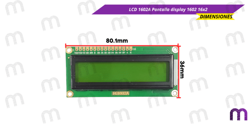 LCD 1602A LCD 1602A Pantalla display 1602 16x2