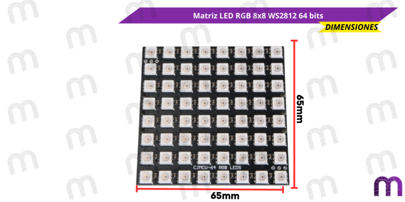 Matriz led RGB Matriz LED RGB 8x8 WS2812 64 bits