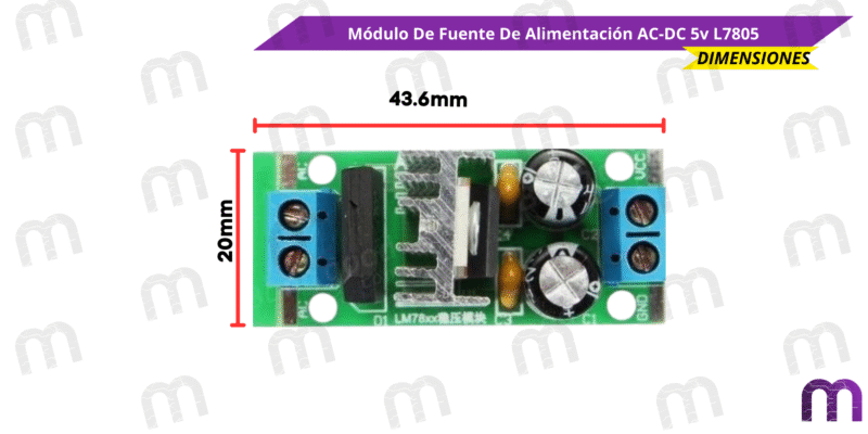 Módulo De Fuente De Alimentación AC-DC 5v L7805