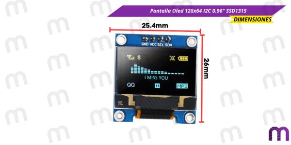 Pantalla Oled 128x64 I2C 0.96" SSD1315 - Imagen 9
