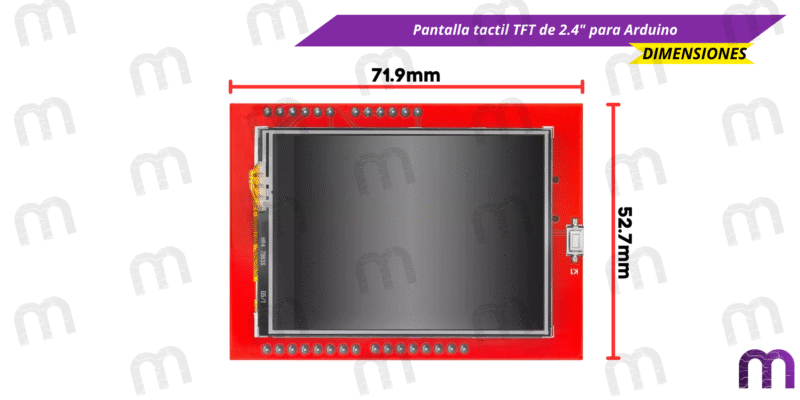 Pantalla tactil TFT de 2.4" para Arduino