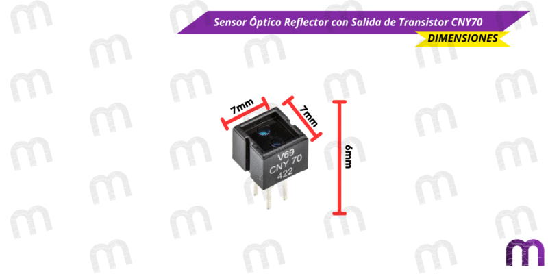 cny70 Sensor optico reflector con salida de transistor CNY70