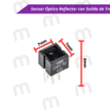 Sensor optico reflector con salida de transistor CNY70 - Imagen 7