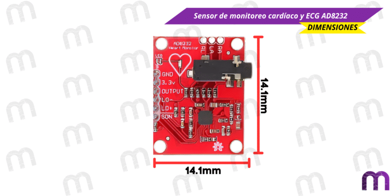 Sensor de monitoreo cardíaco y ECG AD8232