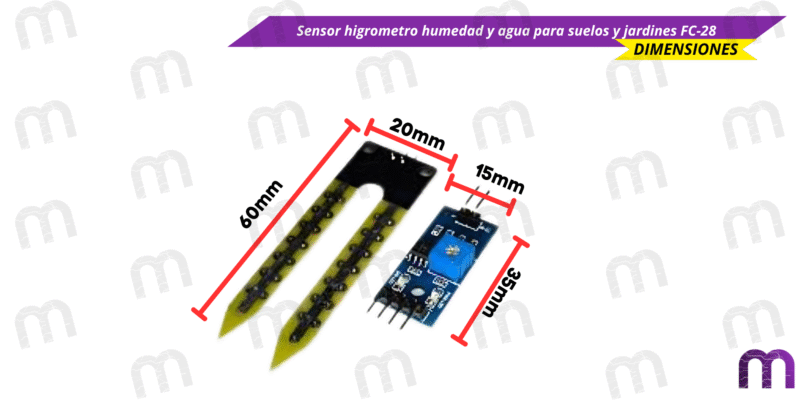 higrometro Sensor higrometro humedad y agua para suelos y jardines FC-28