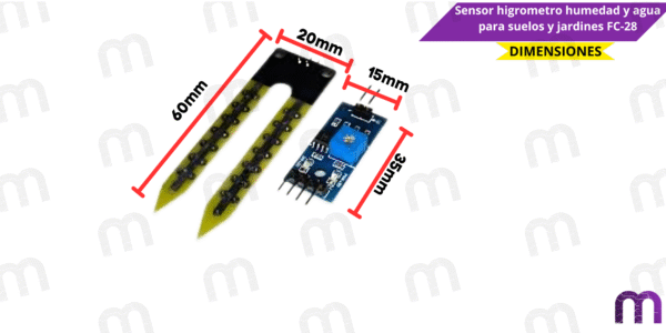 Sensor higrometro humedad y agua para suelos y jardines FC-28 - Imagen 7