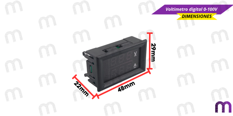 Display voltímetro Voltimetro digital 0-100V