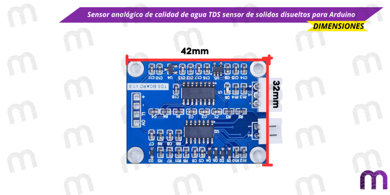 Sensor analógico de calidad de agua TDS sensor de solidos disueltos para Arduino