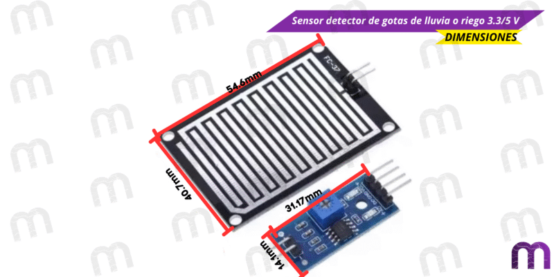 agua Sensor detector de gotas de lluvia o riego 3.3/5 V