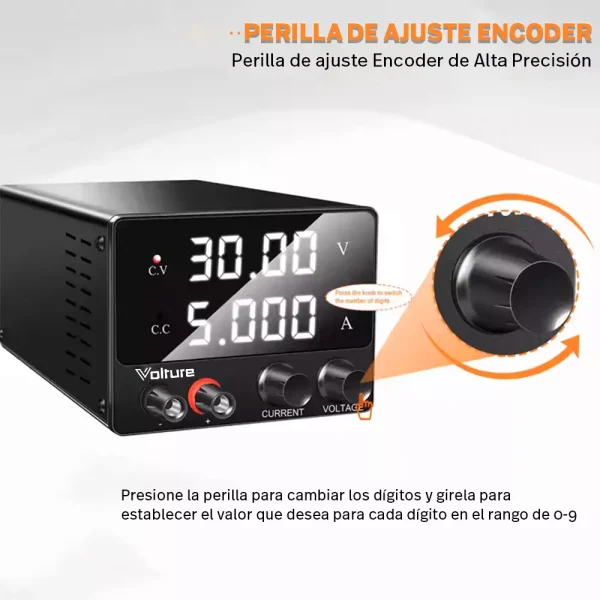 Fuente De Alimentación Pro 30v 5a Volture + Accesorios - Imagen 4