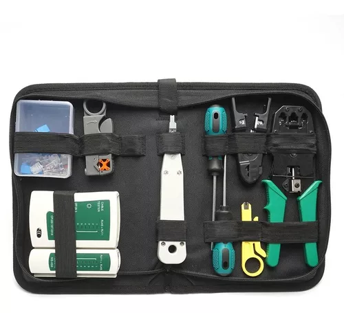 Kit de herramienta para redes crimpadora pelacables RJ45