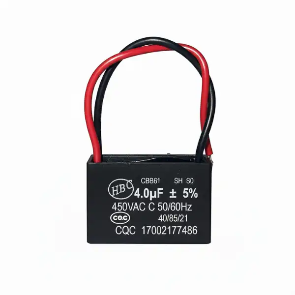 Capacitor Condensador CBB61 4.0uF 450VAC para Motor