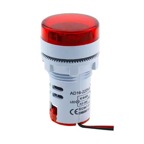 Indicador Piloto Voltimetro Amperimetro AC 22mm