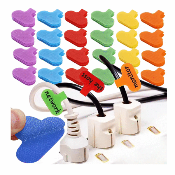 Kit 10 etiquetas Adhesivas de Colores para Identificación de Cables