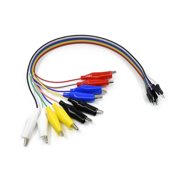 Kit 10 Cables Macho Dupont - Pinza Cocodrilo 30 cm 1