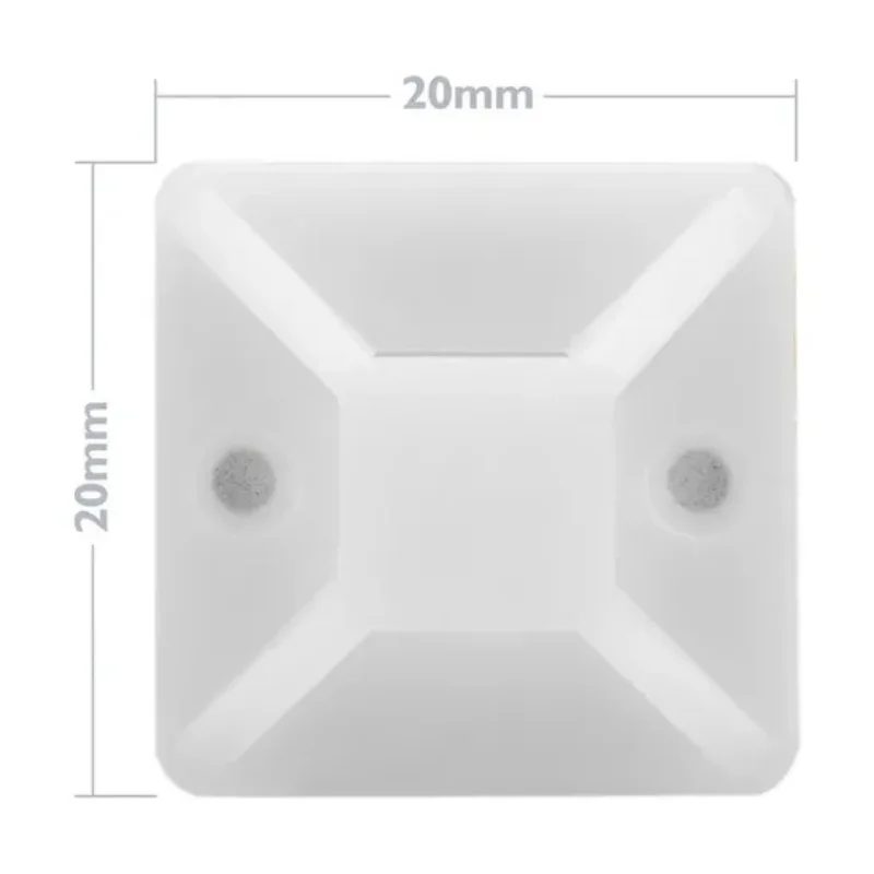 Adhesivas Placas Adhesivas Sujeta Cables 20x20mm (20 / 1000 un.) MechatronicStore Placas Adhesivas Sujeta Cables 20x20mm (20 / 1000 un.) - Imagen 2