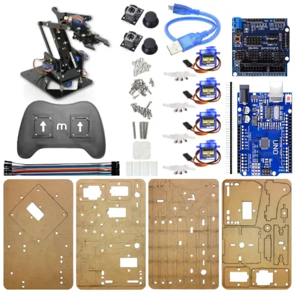 Kit Brazo Robótico Acrílico con Arduino DIY
