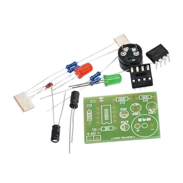 Kit Circuito Multivibrador Monoestable NE555 con LEDs y Bocina Proyecto DIY 1
