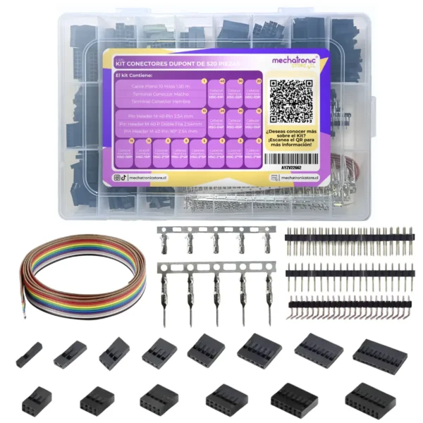 Kit Conectores DuPont de 520 Piezas 2.54MM