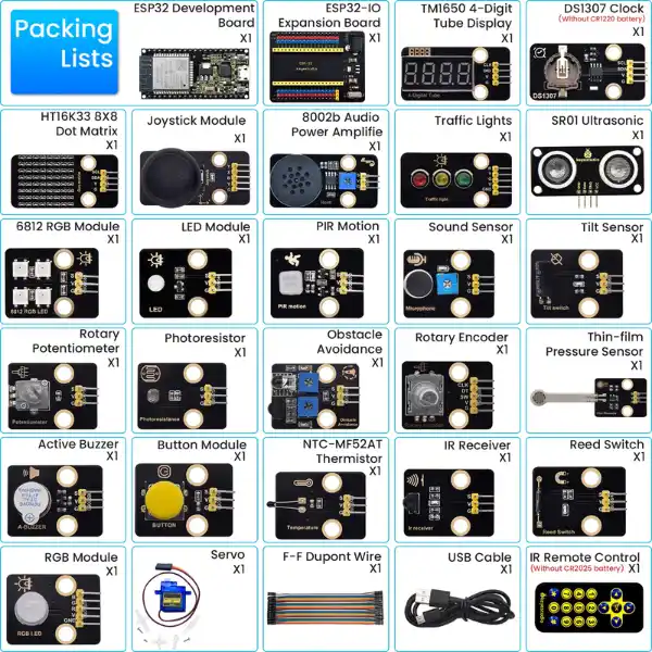 Kit Keyestudio ESP32 24 en 1 Sensor Starter para Programación y Robótica (1)