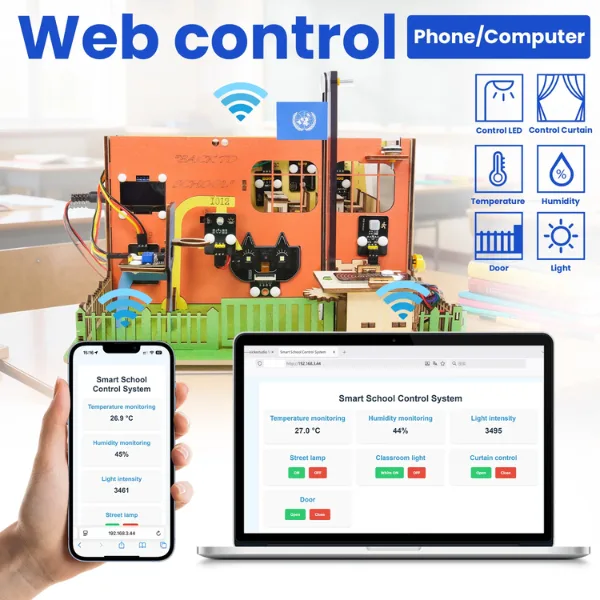 esp32 Kit Keyestudio Smart School Learning ESP32 IoT STEAM para Estudiantes MechatronicStore Kit Keyestudio Smart School Learning ESP32 IoT STEAM para Estudiantes - Imagen 16