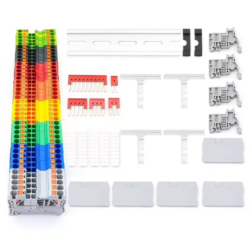 Kit de Bloques de Terminales para Riel DIN PT2.5 12 AWG MechatronicStore Kit de Bloques de Terminales para Riel DIN PT2.5 12 AWG