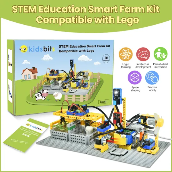 Kit de Granja Inteligente Kidsbits STEM para Arduino (Compatible con LEGO) Keyestudio