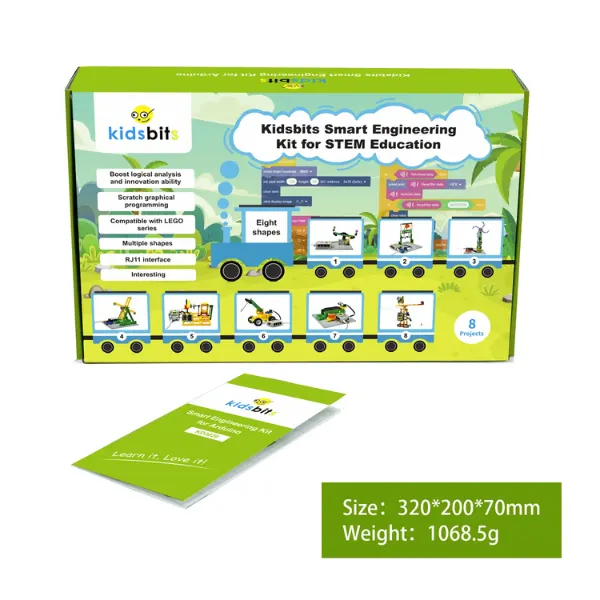 Kit de Ingeniería Inteligente Kidsbits para Arduino (Compatible con LEGO) Keyestudio