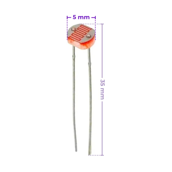 LDR LDR fotoresistencia resistencia fotosensible sensor de luz MechatronicStore LDR fotoresistencia resistencia fotosensible sensor de luz - Imagen 4