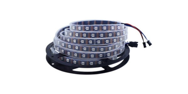 Cinta led WS2812B 5 V 5050 RGB 162 Tira de luz LED 60/PCB negro 5M IP65