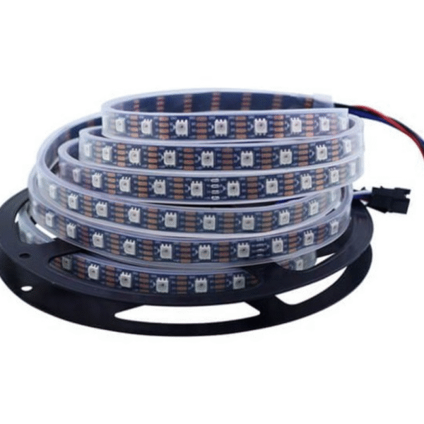 Cinta led WS2812B 5 V 5050 RGB 162 Tira de luz LED 60/PCB negro 5M IP65