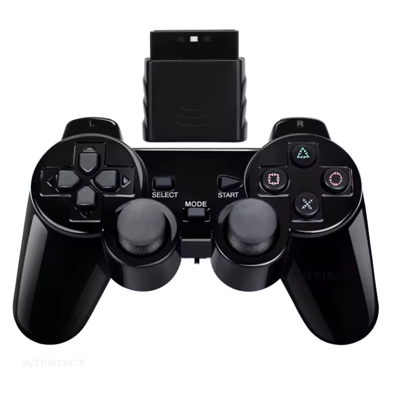 Mando inalámbrico para PS2_PS1 negro (2)