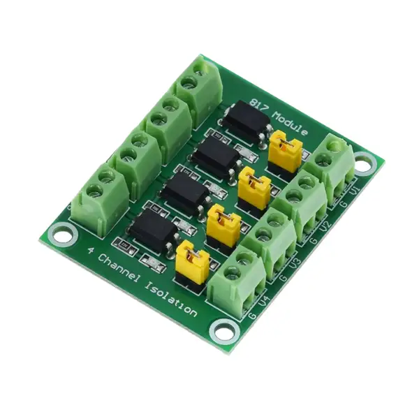 Módulo Optoacoplador de Aislamiento 4 Canales PC817 MechatronicStore Módulo Optoacoplador de Aislamiento 4 Canales PC817