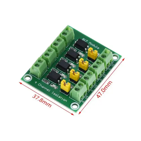 Módulo Optoacoplador de Aislamiento 4 Canales PC817 MechatronicStore Módulo Optoacoplador de Aislamiento 4 Canales PC817 - Imagen 3