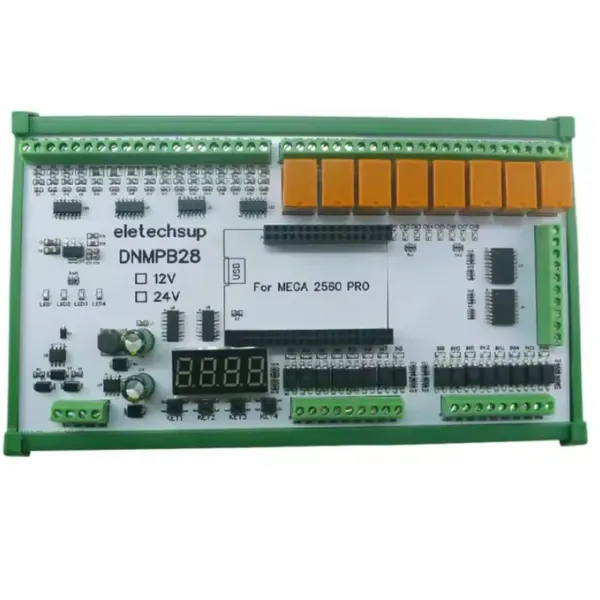 Módulo de Relé de 24V PLC MEGA 2560 PRO Riel DIN