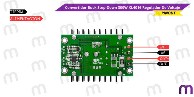 módulo de fuente de alimentación Convertidor Buck Step-Down 300W XL4016 Regulador De Voltaje