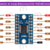 Módulo Transductor de Voltaje Bidireccional 8-bit TXS0108E Convertidor de Nivel Lógico - Imagen 5