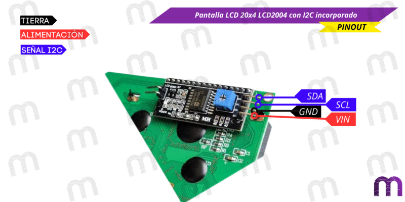 Pantalla LCD2004 Pantalla LCD 20x4 LCD2004 con I2C incorporado