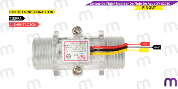 Sensor De Flujo/ Medidor De Flujo De Agua XY-S201C - Imagen 4