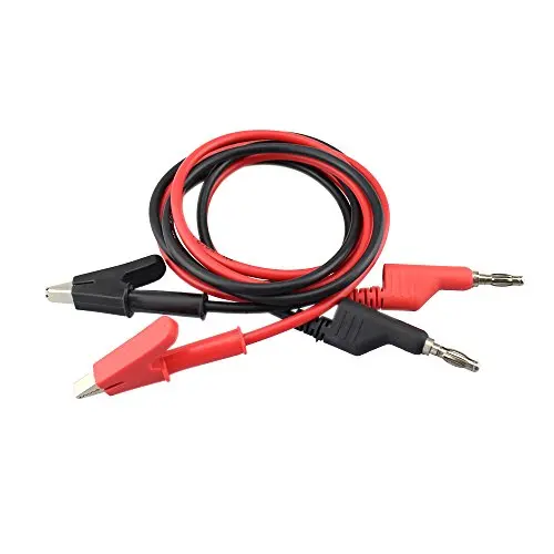 Cable De Prueba De Conector Banana a Conector Cocodrilo o Caimán