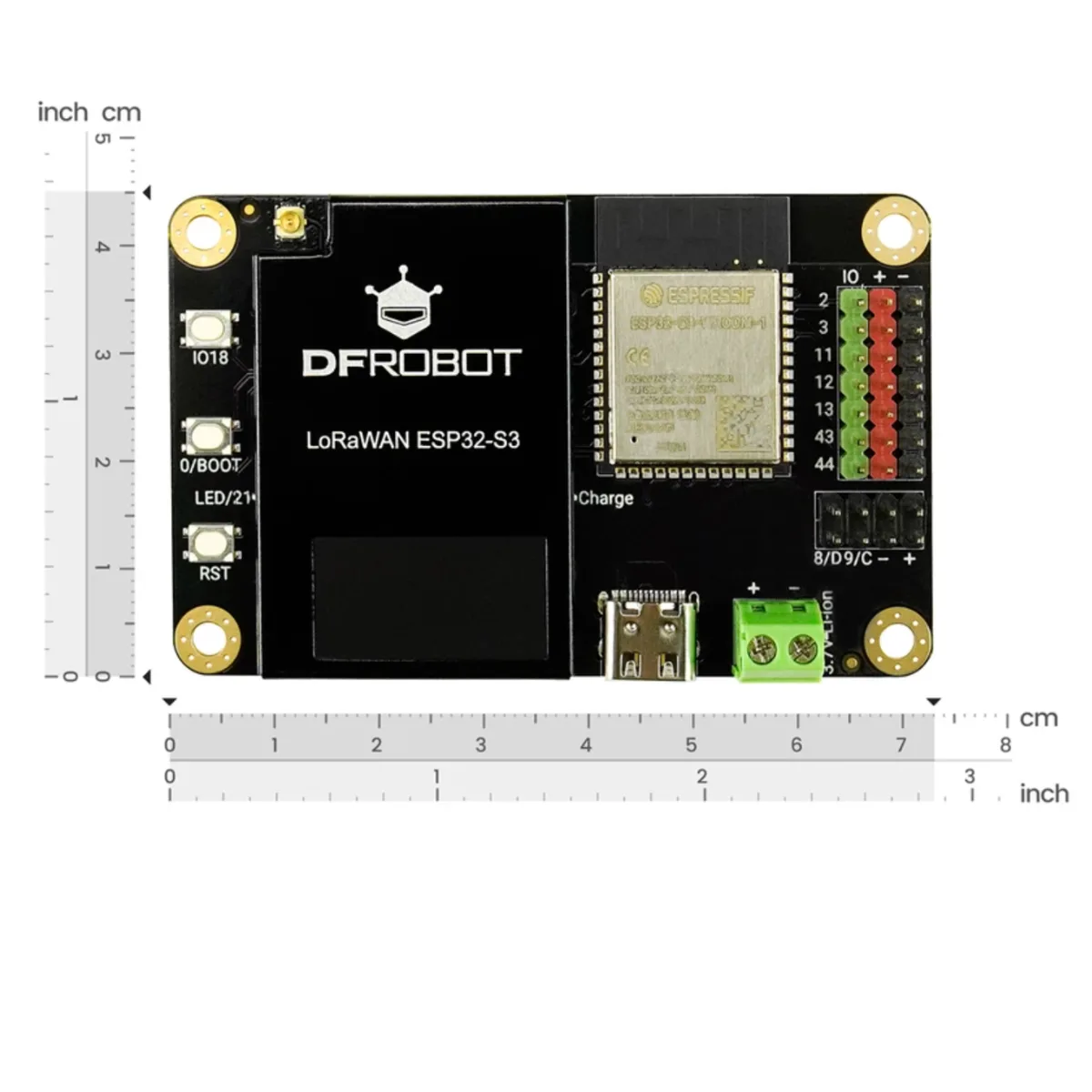 Placa LoRaWAN ESP32 S3 SX1262 Display