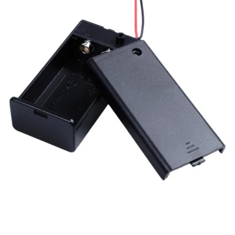 Porta pila para Batería 9V con Interruptor ON/OFF MechatronicStore Porta pila para Batería 9V con Interruptor ON/OFF