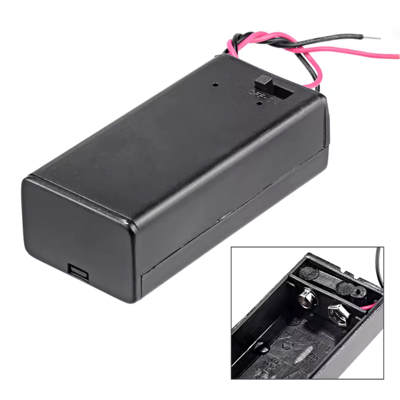Porta pila para Batería 9V con Interruptor ON/OFF MechatronicStore Porta pila para Batería 9V con Interruptor ON/OFF - Imagen 2