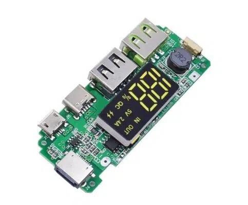 Baterías 18650 MechatronicStore Módulo de Cargador de Batería Power Bank con Carga Rápida 5V 2.4A tipo C