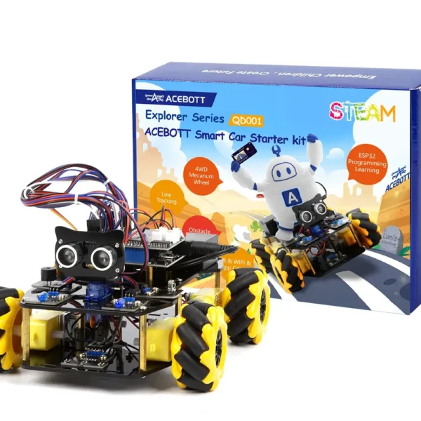 Kit Starter Auto Robot Inteligente con ESP32 Mecanum Multidireccional ACEBOTT