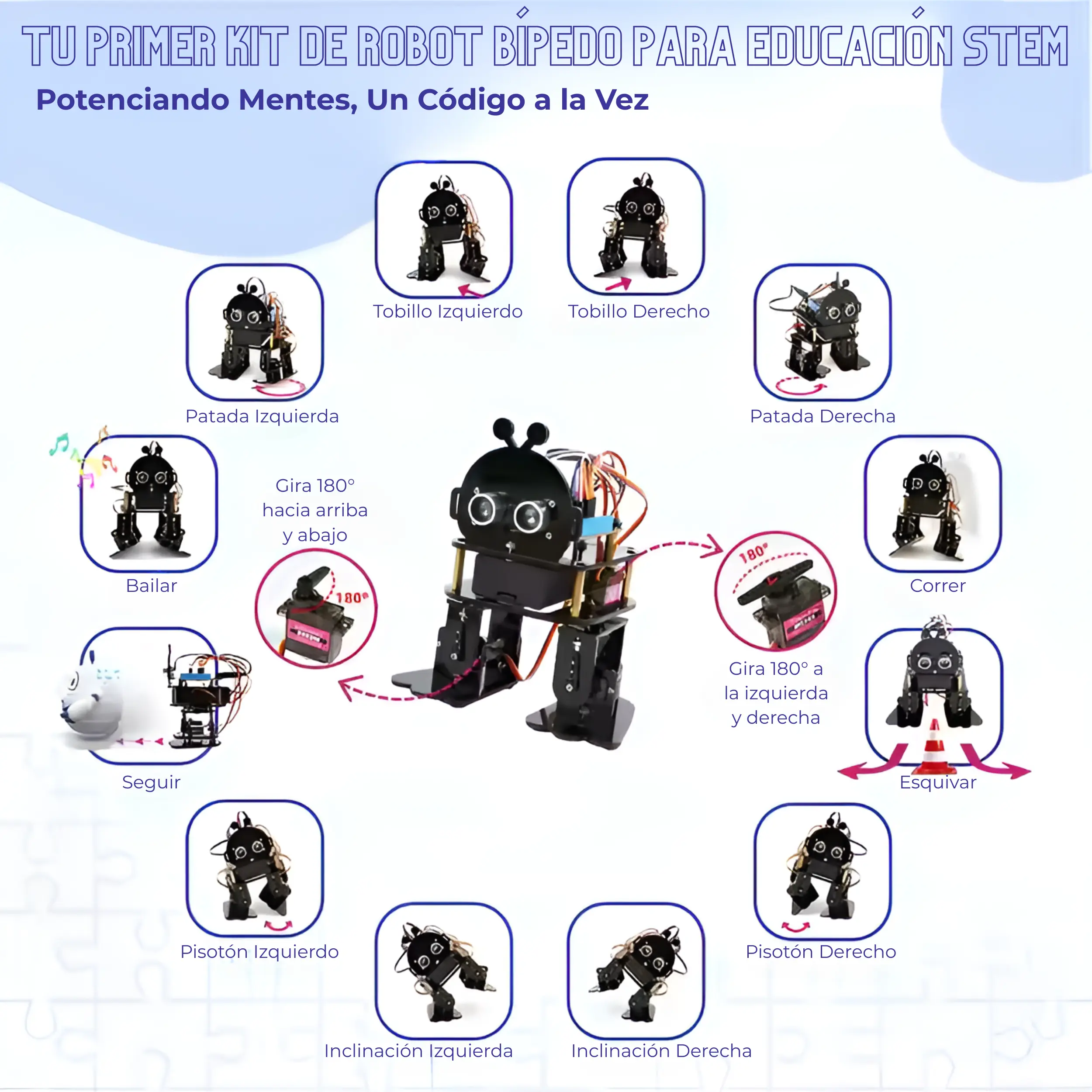 Robot Bípedo Educativo ACEBOTT MechatronicStore Robot Bípedo Educativo ACEBOTT - Imagen 2