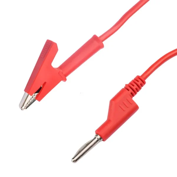 Cable De Prueba De Conector Banana a Conector Cocodrilo o Caimán - Imagen 3