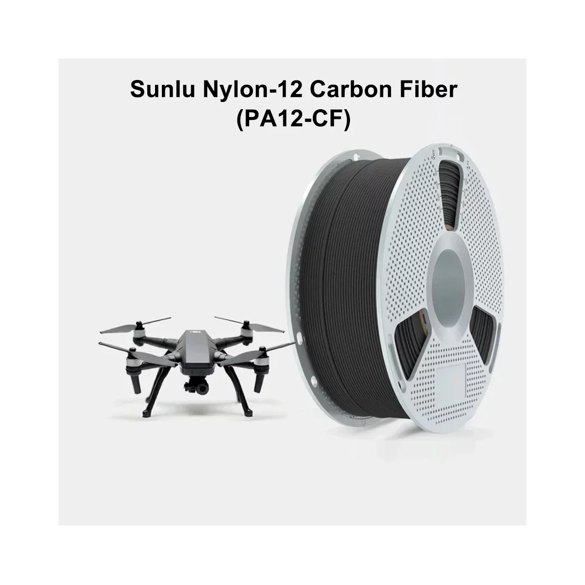 Filamento PA12-CF Negro 1.75mm 1kg